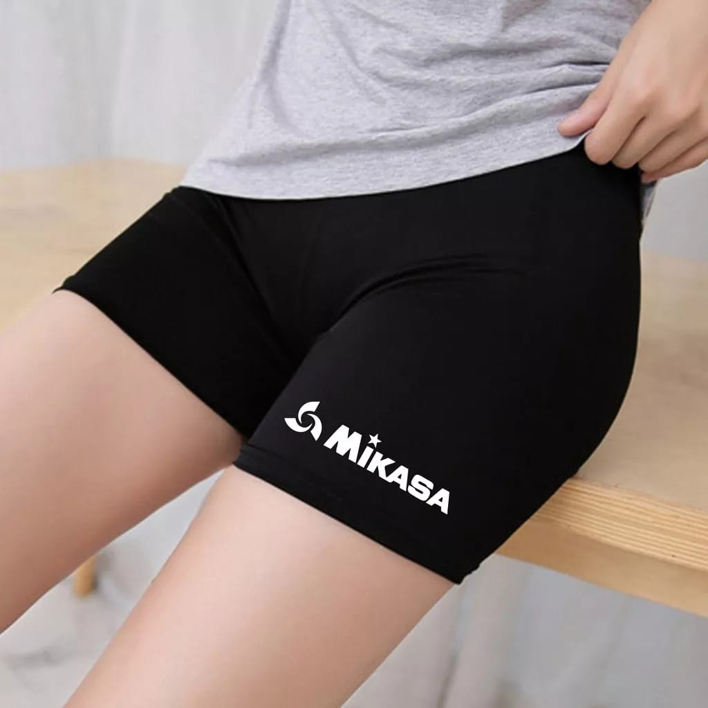 CELANA PENDEK OLAHRAGA WANITA PRIA CELANA SHORT PANTS LEGGING DALAMAN WANITA SPANDEX HITAM LEJING PAHA