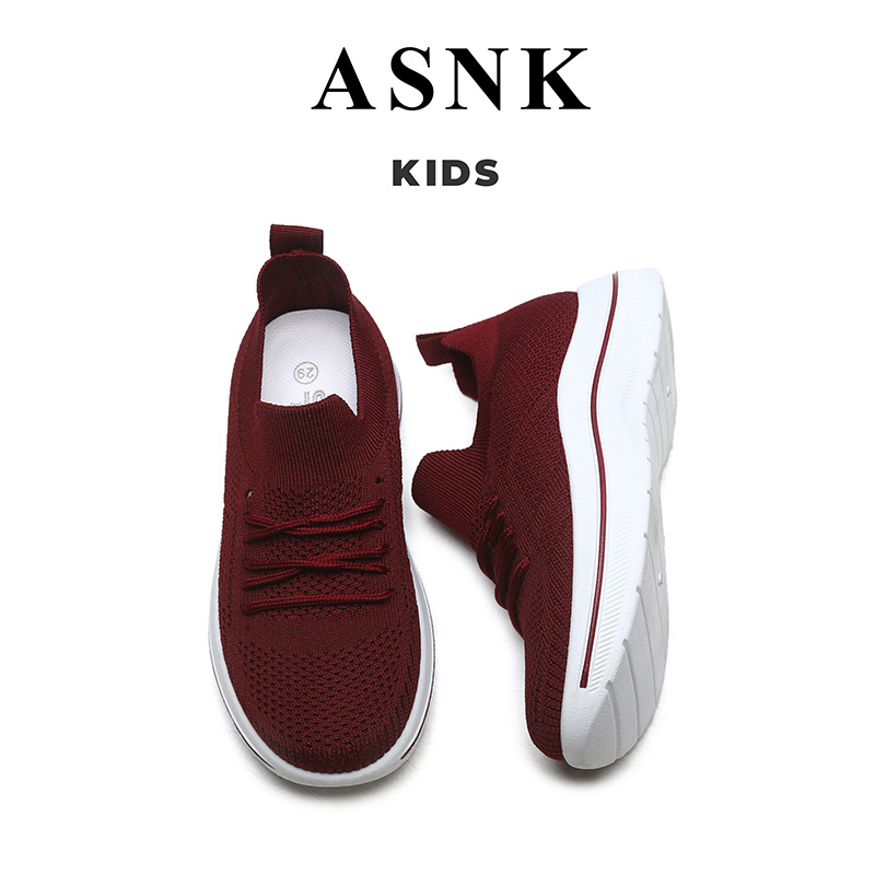 [GROSIR][COD] SEVEN_DAY SEPATU SLIP ON RAJUT SNEAKERS ANAK CEWEK COWOK USIA 7-9 THN WM2330 MAROON