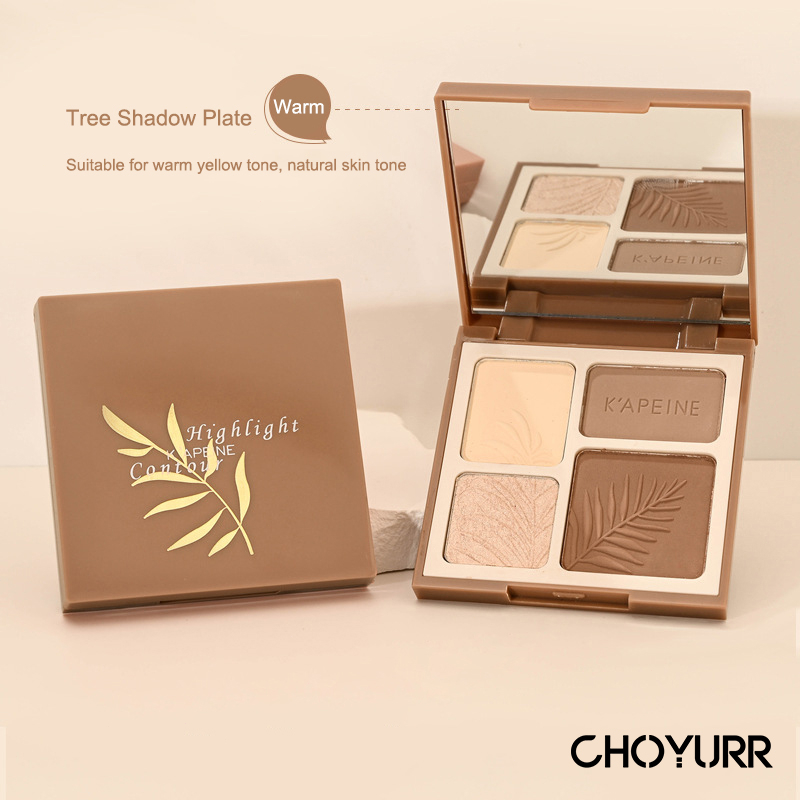 【COD】K'APEINE 3 In 1 Highlighter / Blusher / Shadow Palette Contour Powder Makeup Palet Brightening Matte Glitter Powder Alami-CH