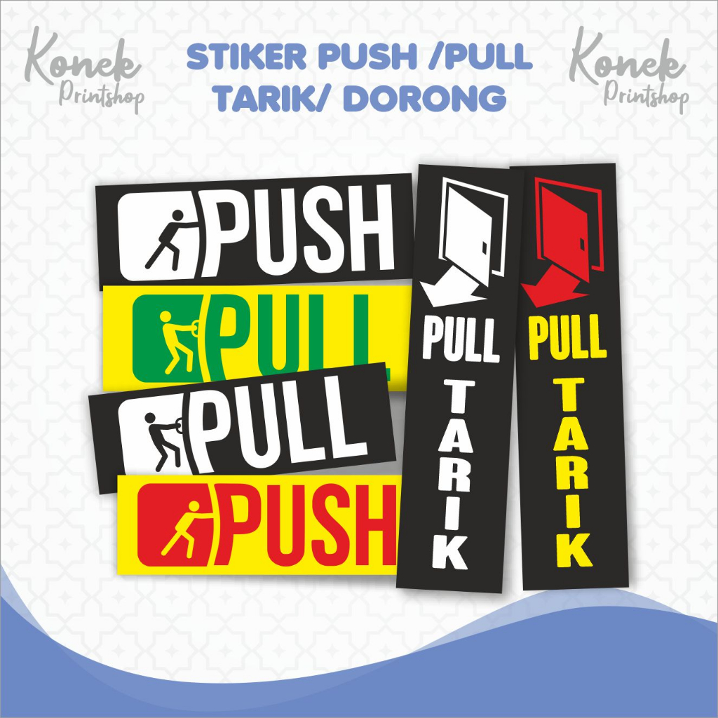 

Stiker Push Stiker Pull Stiker Tarik Stiker Dorong Akrilik Awet dan Tahan Lama