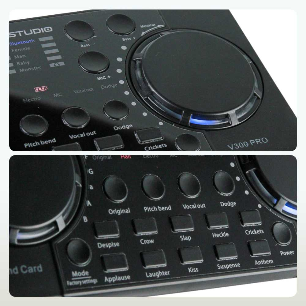 Audio Bluetooth USB External Soundcard Live Microphone 12 Efek Suara 9 Konfigurasi Sound Card Berkualitas