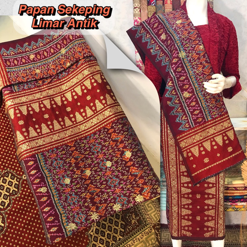 SONGKET PAPAN SEKEPING LIMAR ANTIK
