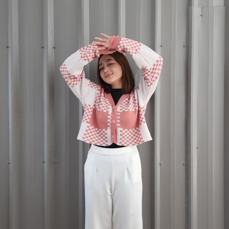 CELLIN KNITE CARDY | KARDIGAN RAJUT WANITA KOREAN | OUTHER CROP BOX WANITA | CARDIGAN KANCING CROP TOP PREMIUM
