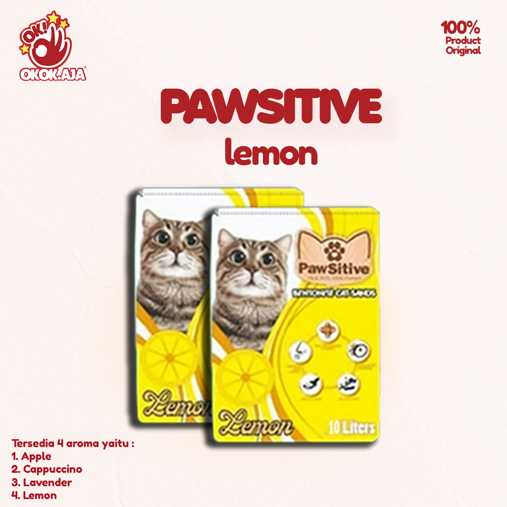 PAWSITIVE 10L Pasir kucing gumpal wangi ( EKSPEDISI )