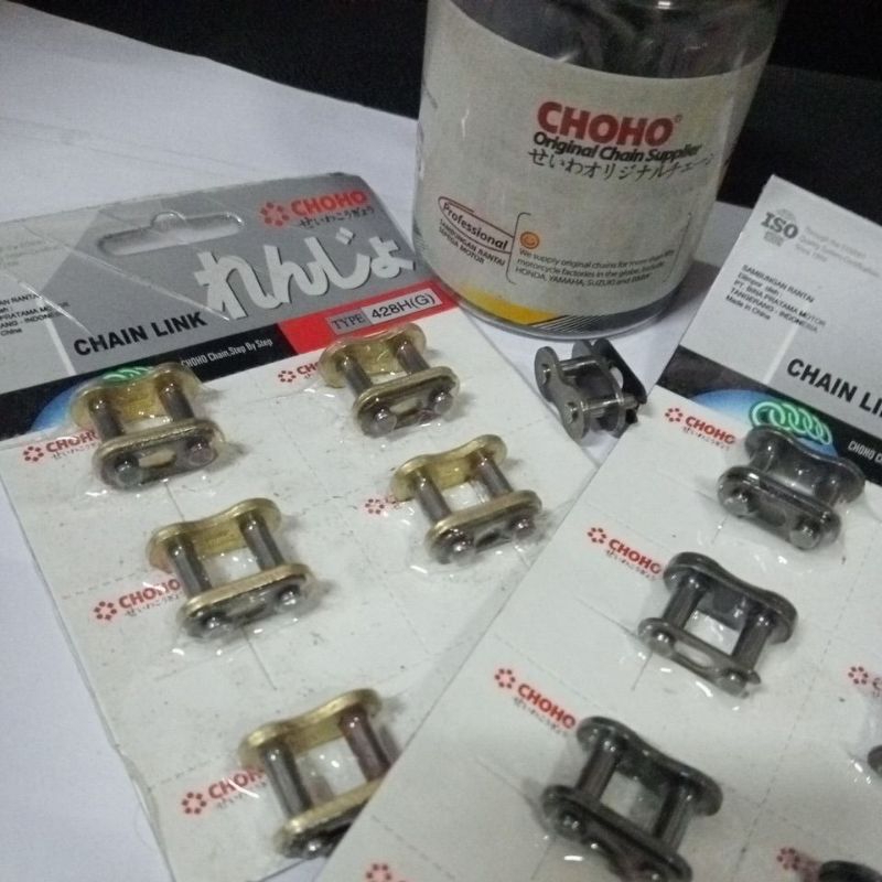 Sambungan Rantai Spi Rante 428 H 420 520 428H Gold Hitam [CHOHO]