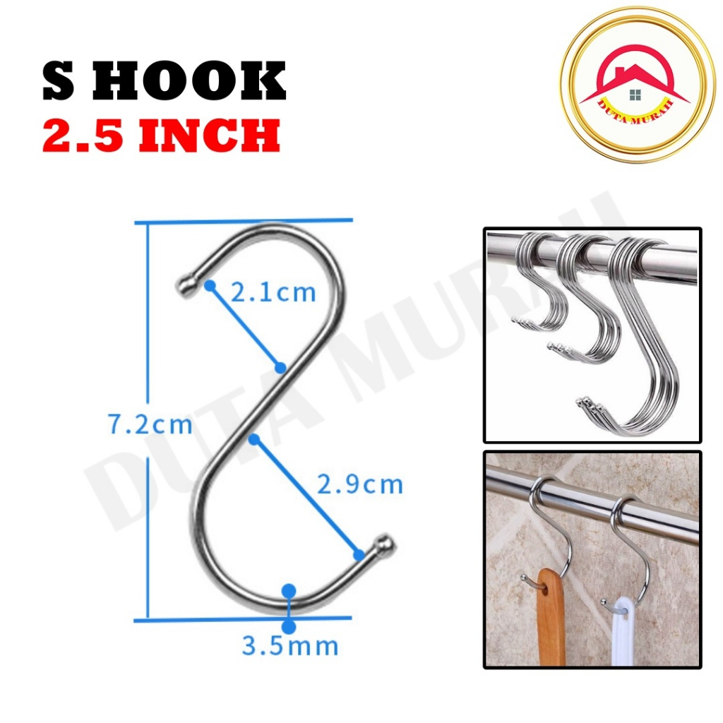 GANTUNGAN SERBAGUNA/S-HOOK / Cantolan S Hook Kawat Pengait Serbaguna Gantungan Pot