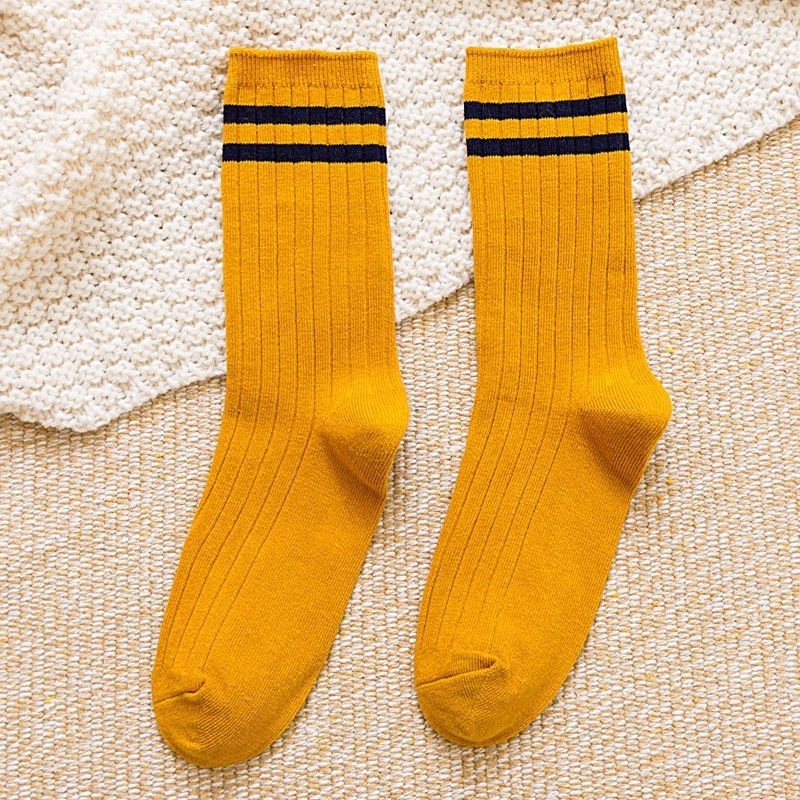 KAOS KAKI CLASSIC STRIPE SOCKS OLDSCHOOL VINTAGE MOTIF GARIS