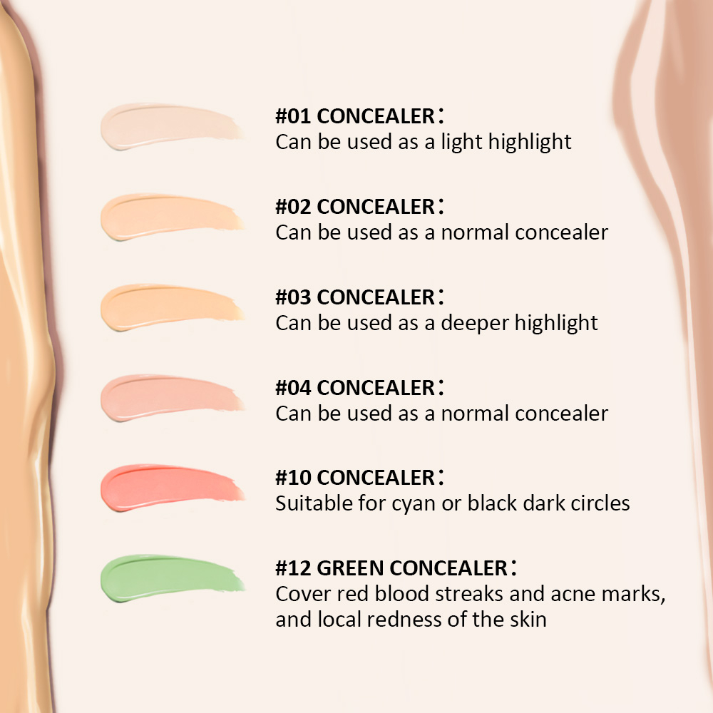 SANIYE Concealer Waterproof Wajah Full Coverage Color Corrector Merah Concealer Dengan R1072