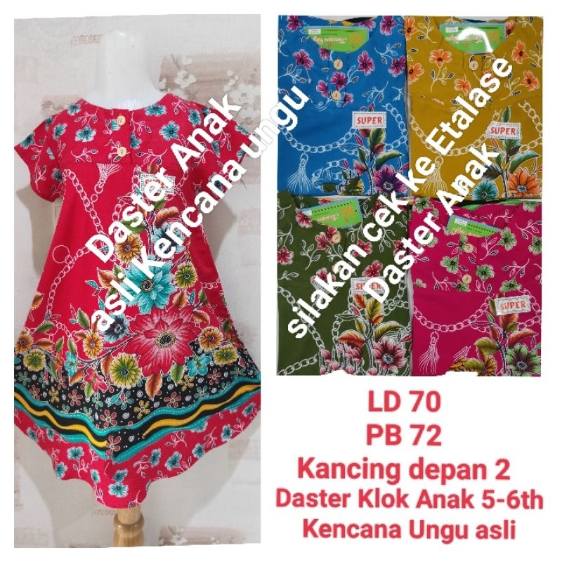 Setelan Kulot Maxi 75 LD 110cm Kencana Ungu Label Biru