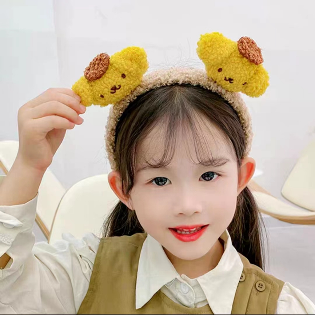 (Hello Girl)B21 Bando Anak Karakter telinga  Bulu imut Lucu Gaya Korea Import