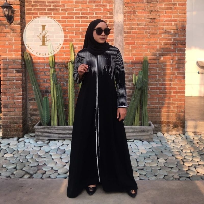 Abaya Ansy Abaya Hitam Abaya Premium Jetblack