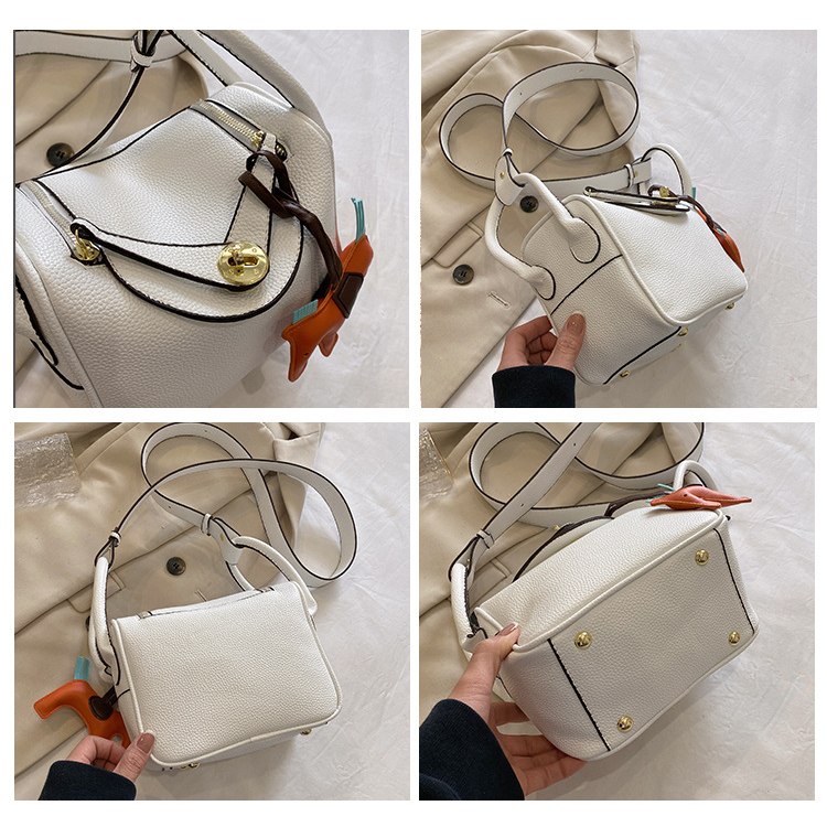 BJ57931 - WHITE/PURPLE/PINK/KHAKI/BROWN/BLACK TAS SLEMPANG HANDBAG JINJING WANITA FASHION IMPORT MODIS ELEGAN TERMURAH TERLARIS TERBARU BAGSTORE JAKARTA CR7931