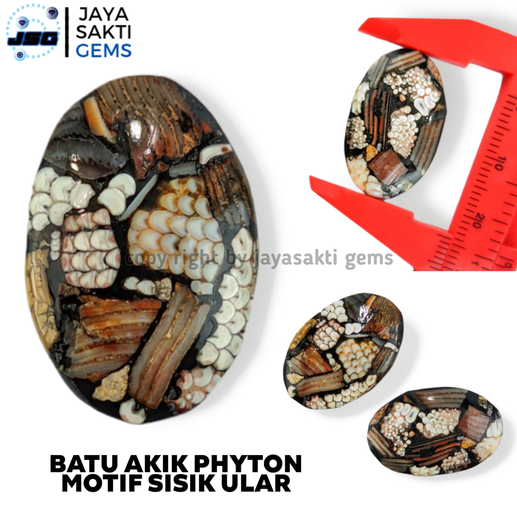 Batu Akik Motif Sisik Ular Pyhton