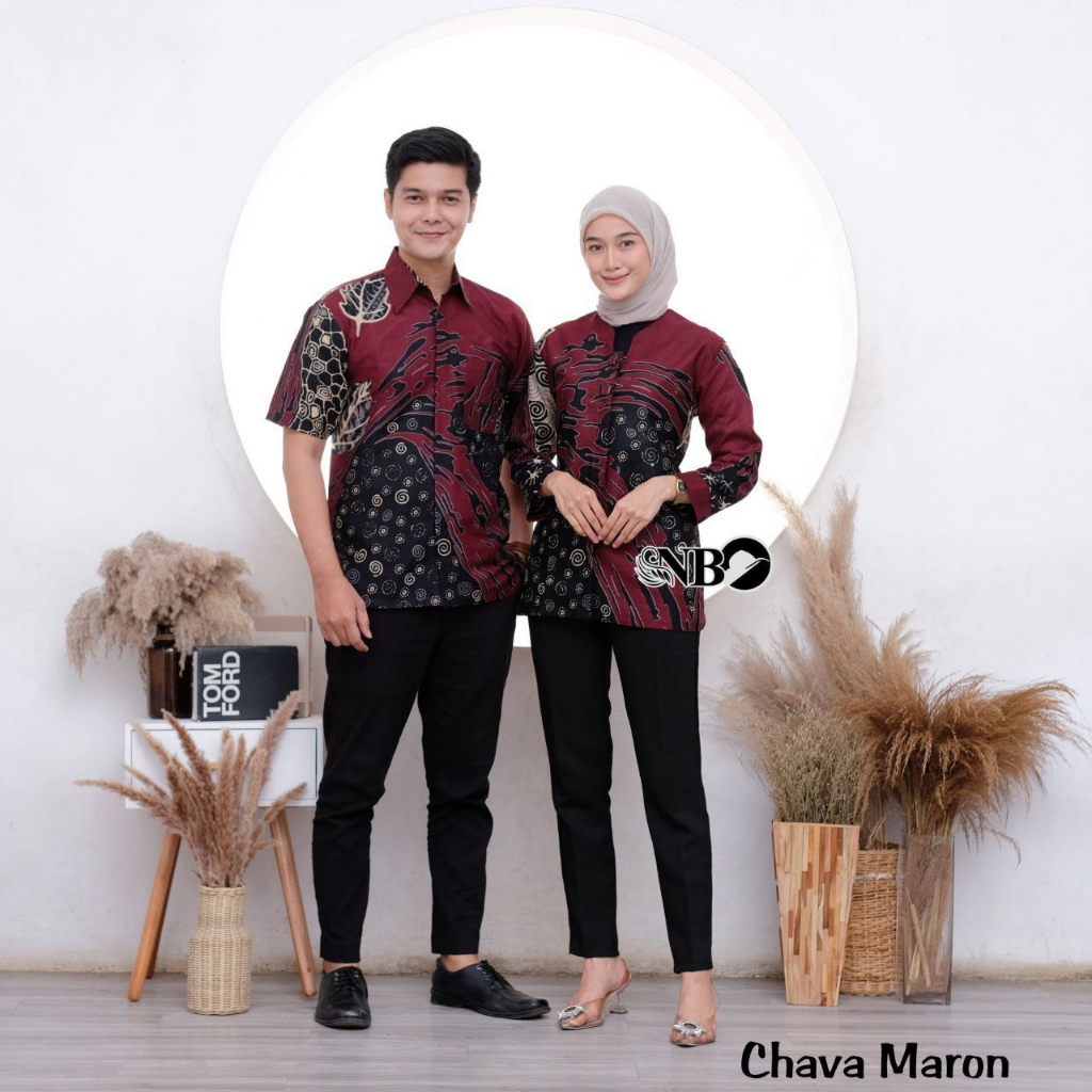 Batik Couple Modern Atasan Blouse Batik Kerja Kantor Wanita Seragam Batik M L XL XXL