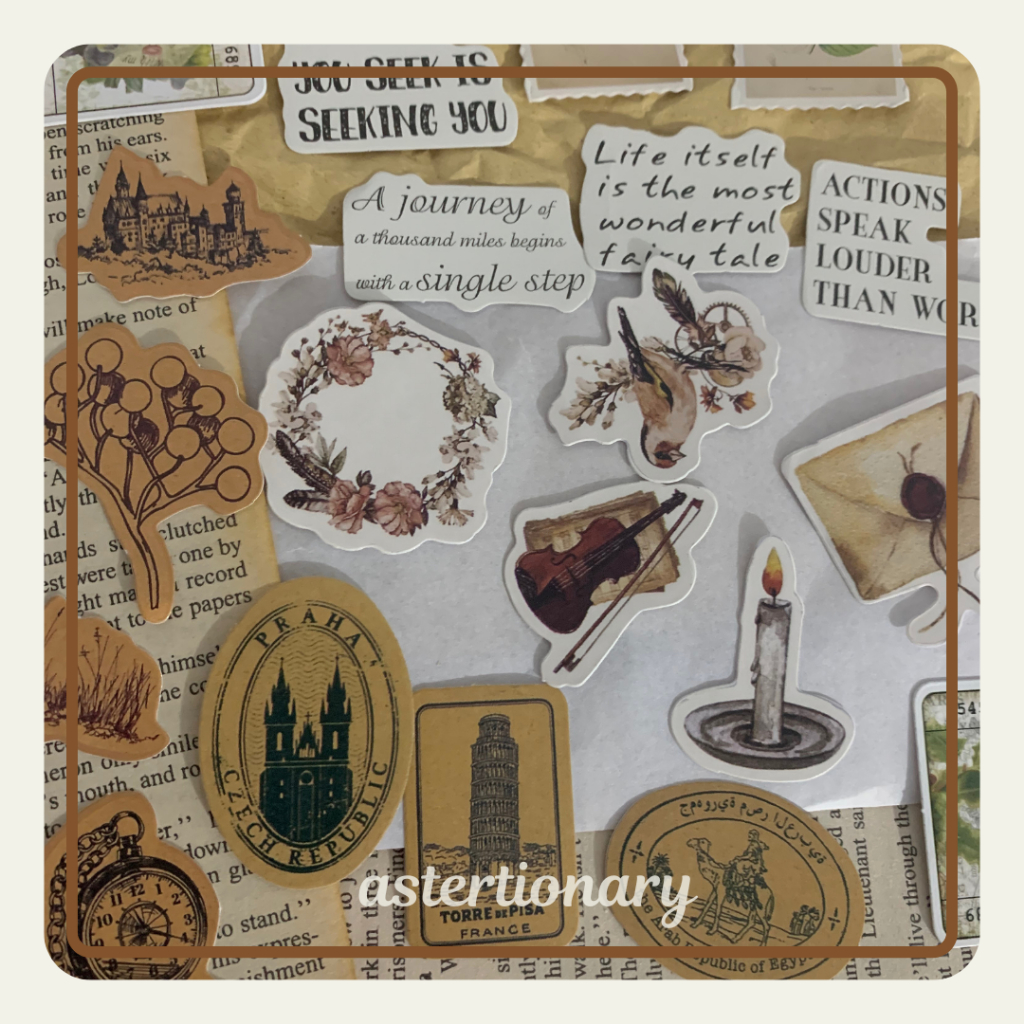 

Stiker Untuk Dekorasi Journal VIntage, Antique JOurnal, Bujo, JUnk Journal