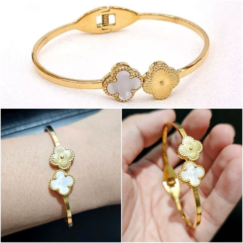Gelang Titanium asli elv Premium Quality Anti karat anti alergi Bracelet Stainless Steel T110