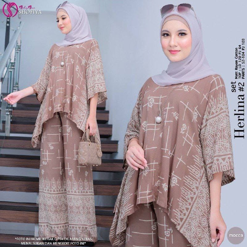 JUMBO / Setelan Wanita Waka Kinasih Jumbo Set By Batik AW Size Jumbo Busui Rayon Tebal - Setelan Jumbo / Set Wanita