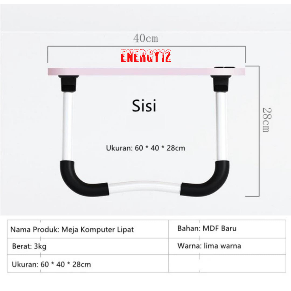 Meja lipat portabel,belajar,computer