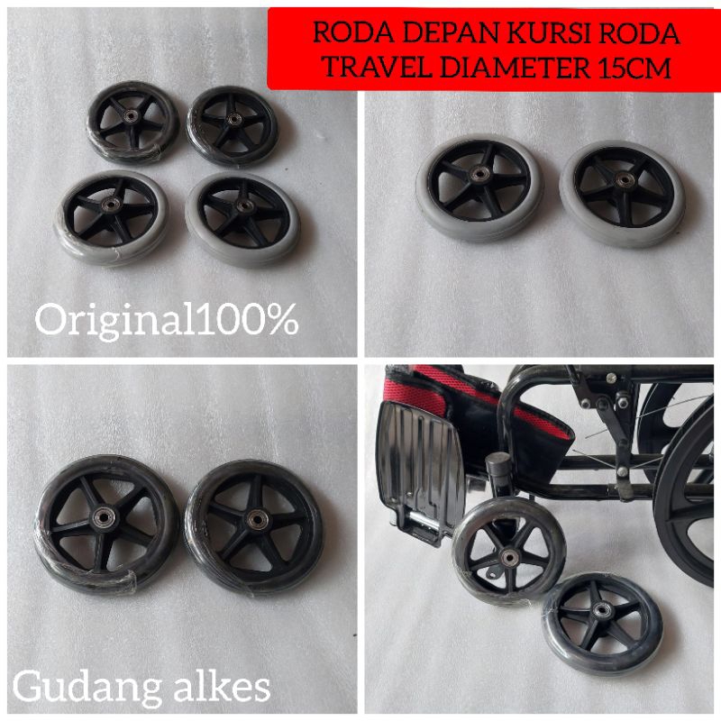 RODA DEPAN KURSI 6INCI  RODA BAN DEPAN KURSI RODA TRAVEL UKURAN 6 INCI RODA DEPAN 6 INCI KURSI RODA