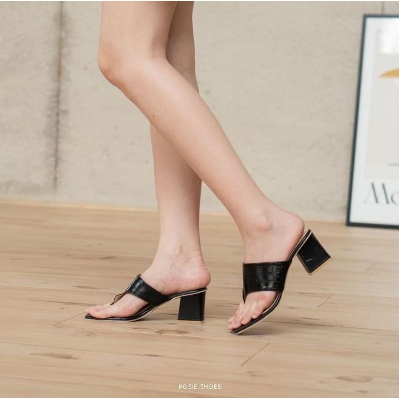 ABBUSHOES Aj 40 sendal wanita hak tahu uler dian 5cm