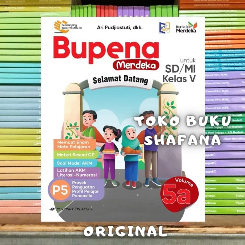 Buku Bupena Volume 5A SD/MI Kelas 5 Erlangga Kurikulum Merdeka Original Kurmer