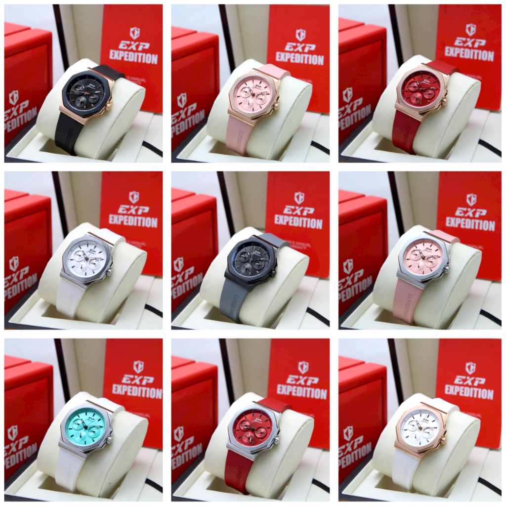 JAM TANGAN WANITA EXPEDITION E6816 / 6816 ORIGINAL - TALI KARET