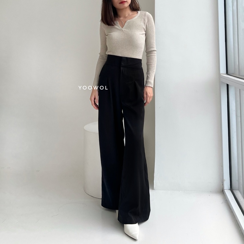Amora Pants / Basic Highwaist Office Pants Basic Cullote