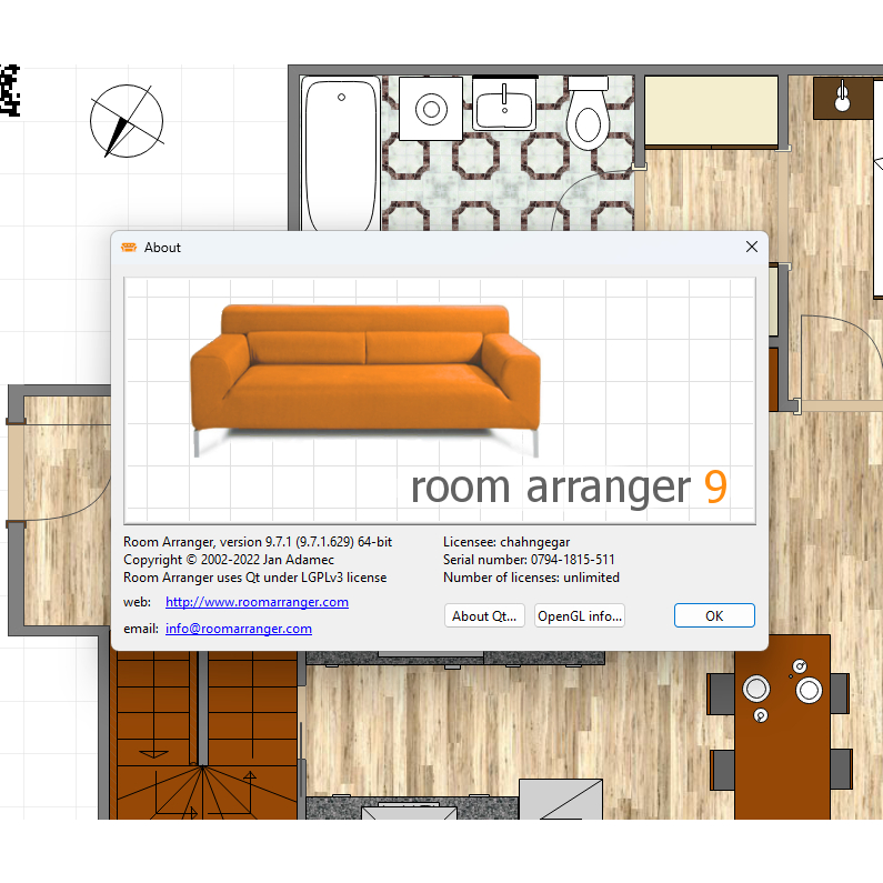 Room Arranger 2023 Full Version Lisensi Lifetime Permanent | Software Home Design 3D &amp; 2D Windows Sweet Home/Sketchup