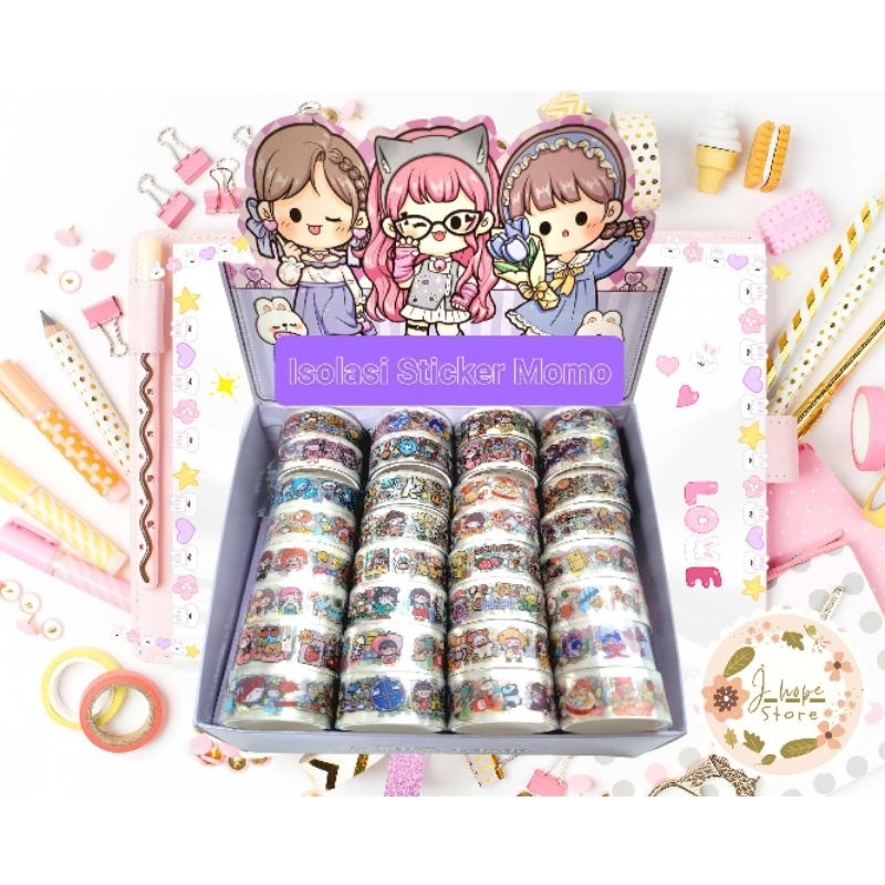 

Sticker Isolasi Momo Roll Kecil Lucu Murah