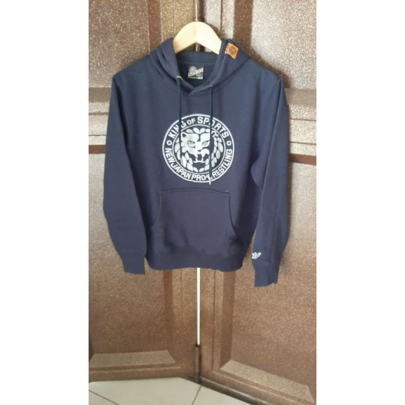 Hoodie Secondbrand NJPW Bordir Navy