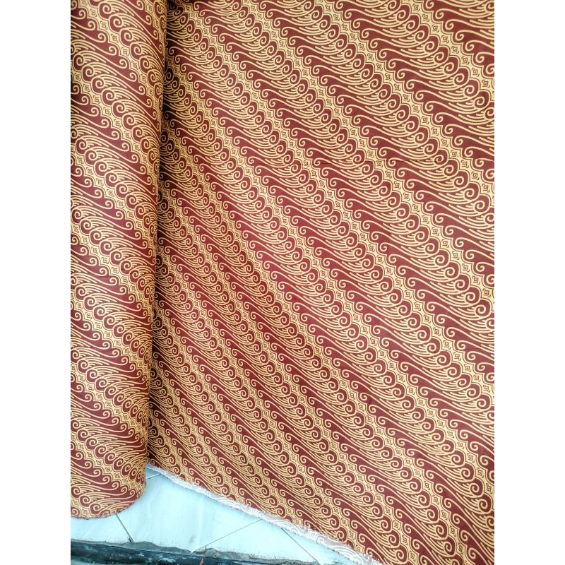 Kain Sprei/Gorden Motif Batik Meteran bahan Polymicro Micro Disperse(Lebar 240 CM)