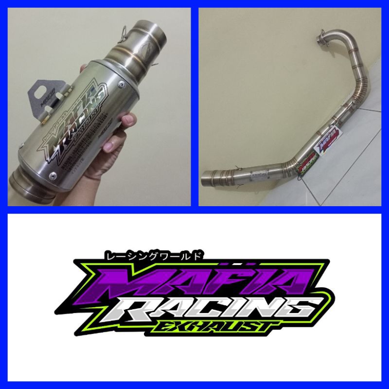 knalpot original MAFIA racing exhaust PNP satria Fu karbu wajib UB, silincer tipe MP5 LAZER, full se