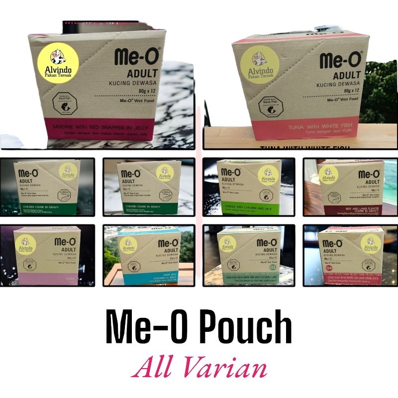 MEO POUCH 1dus/1kotak (80g x 12pc) meo wet catfood