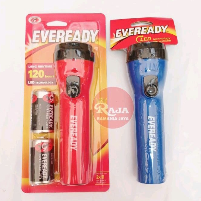 Senter LED Berkualitas Eveready Menggunakan Baterai Besar Non Charger