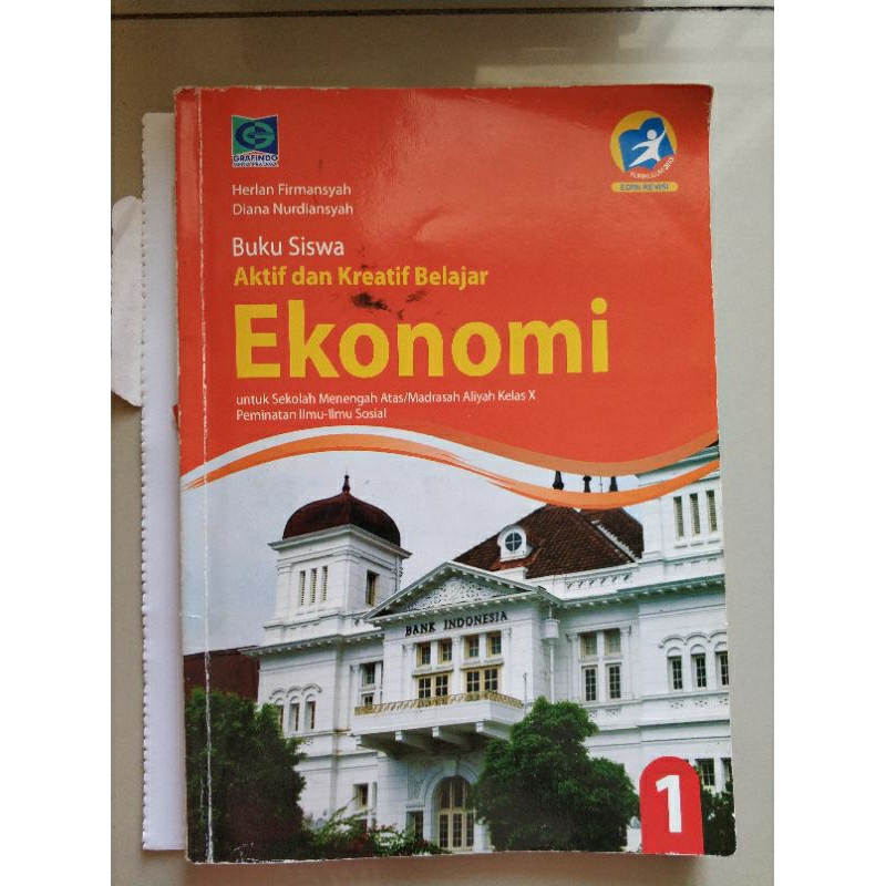 Buku Ekonomi 1 Grafindo Kelas 10 SMA (Bekas)