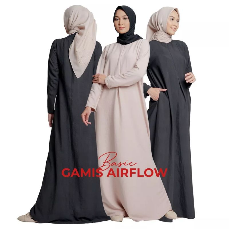 ELZATTA DAUKY GAMIS POLOS WANITA TERBARU ELZATTA  BASIC GAMIS AIRFLOW BAHAN AIRFLOW RAYON YARA LAUZA