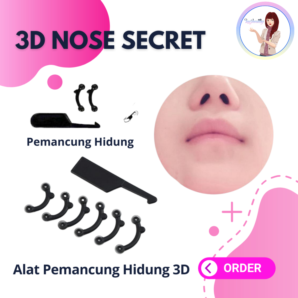 3D Nose Secret / Pemancung Hidung Instan Tanpa Operasi &amp; Nyaman digunakan Tidak Mengganggu Siklus Pernapasan