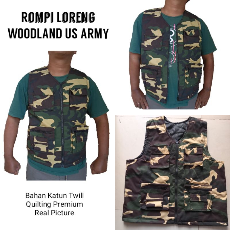 Rompi Loreng US / Rompi Fashion Army