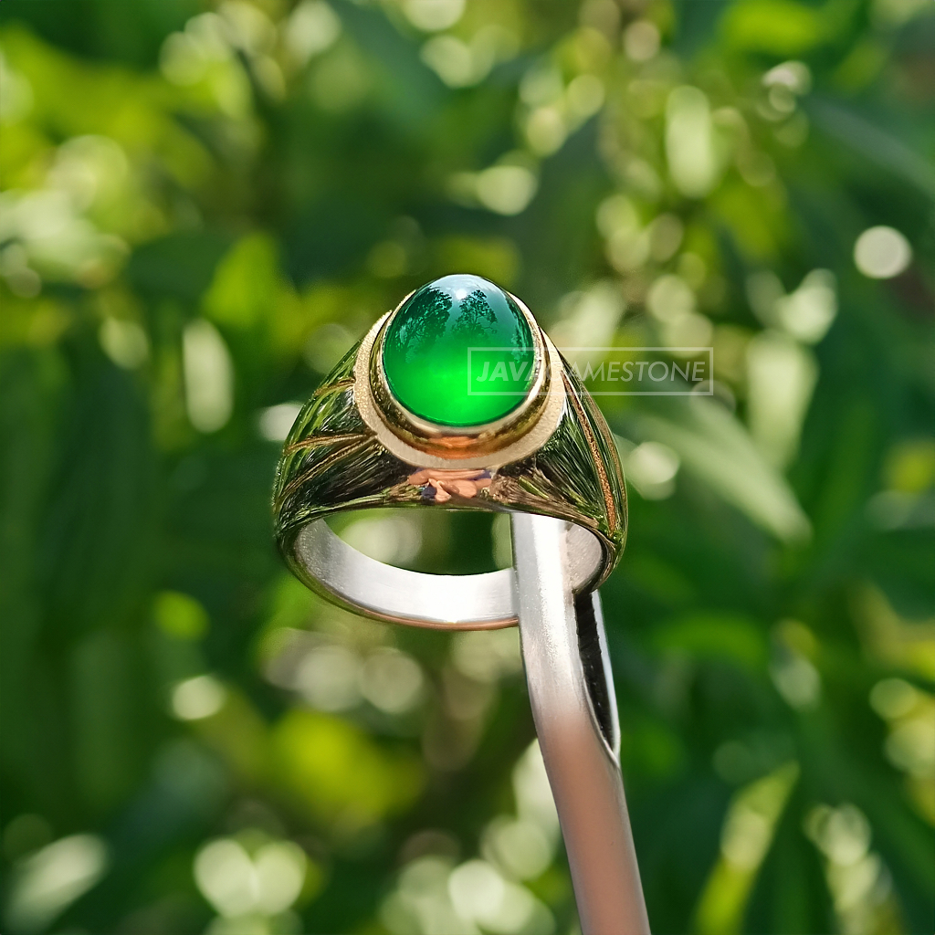 Cincin Batu Permata Giok Burma Asli