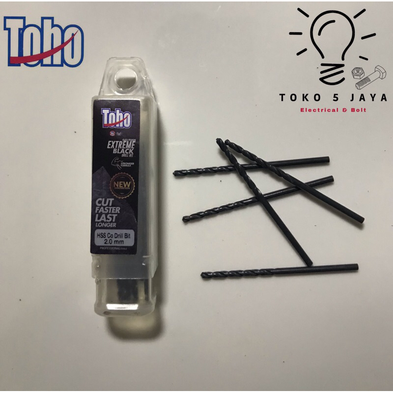 mata bor besi 2mm TOHO / mata bor TOHO COBALT / mata bor HSS