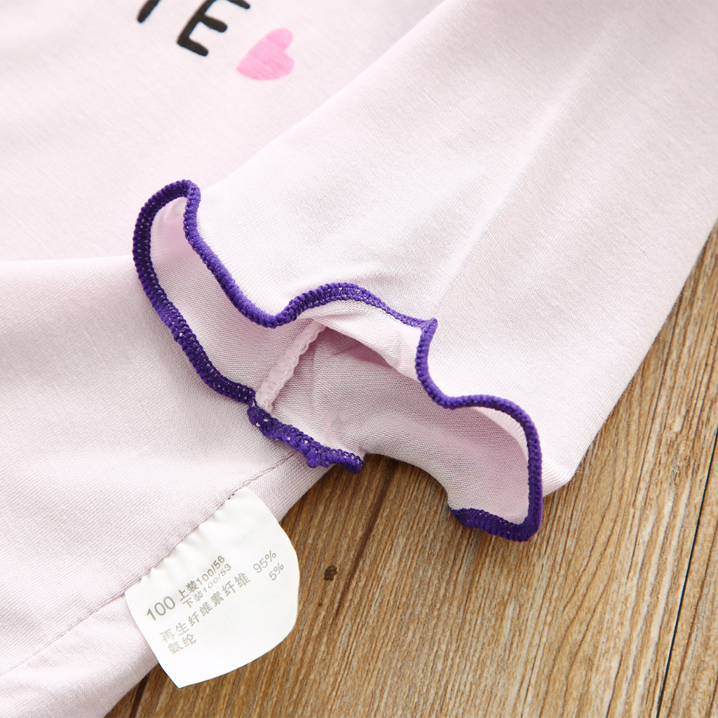 babyfit 3-12thn SUPER BUNNY LILAC baju piyama setelan pendek santay baju rumah anak perempuan import nyl-0625