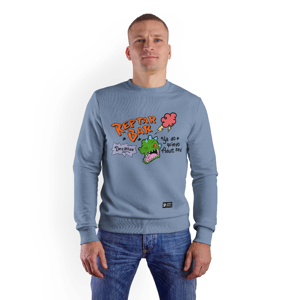 DEZIROSE - Crewneck Dino Reptar - Sweater Pria &amp; Wanita Distro Korean Style Remaja Keren Fleece Tebal Premium Size M-XXL