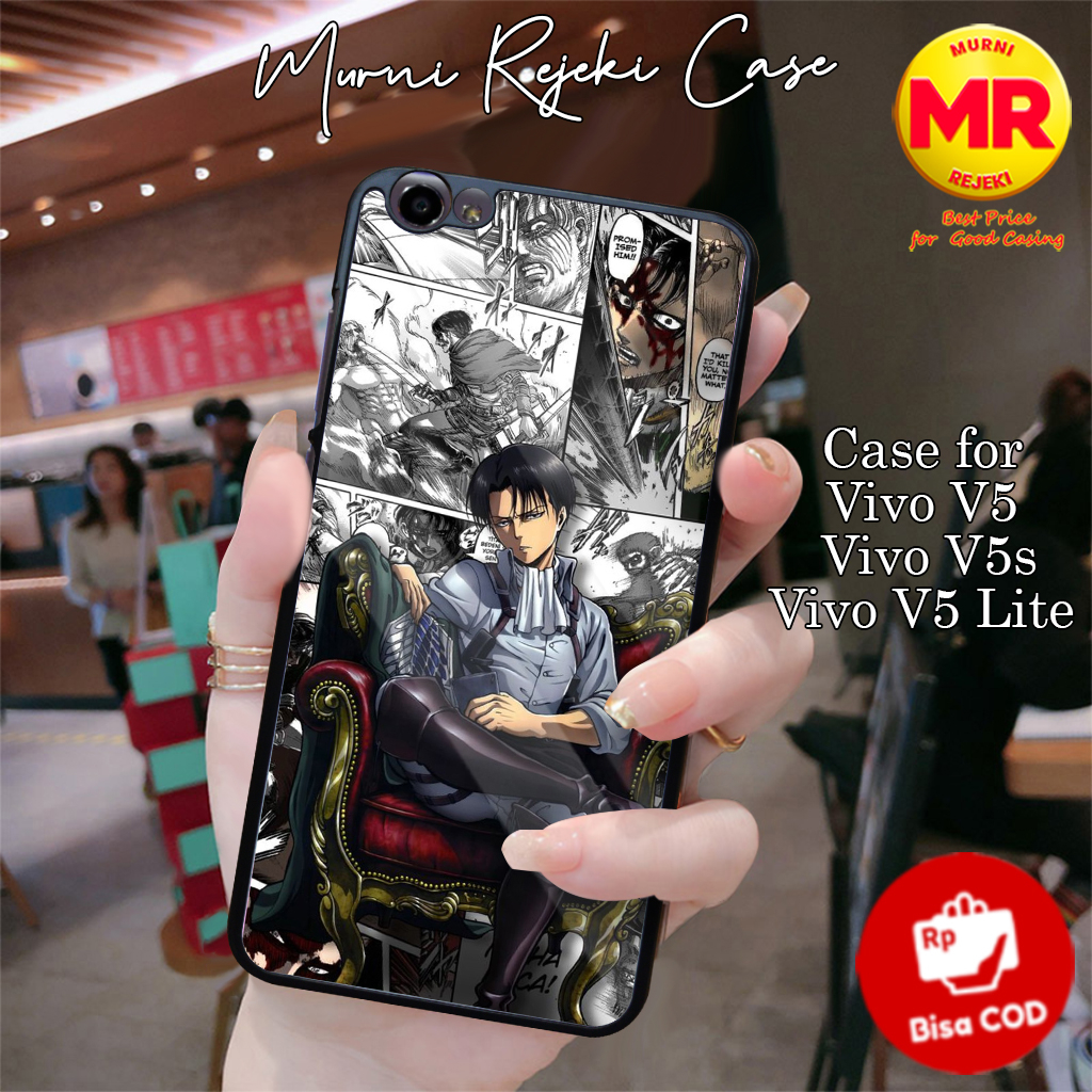 Casing Hp Vivo V5 V5s V5 Lite Case Vivo V5 Lite Motif LEVI01 Case Keren Casing Vivo Case Anime Softc