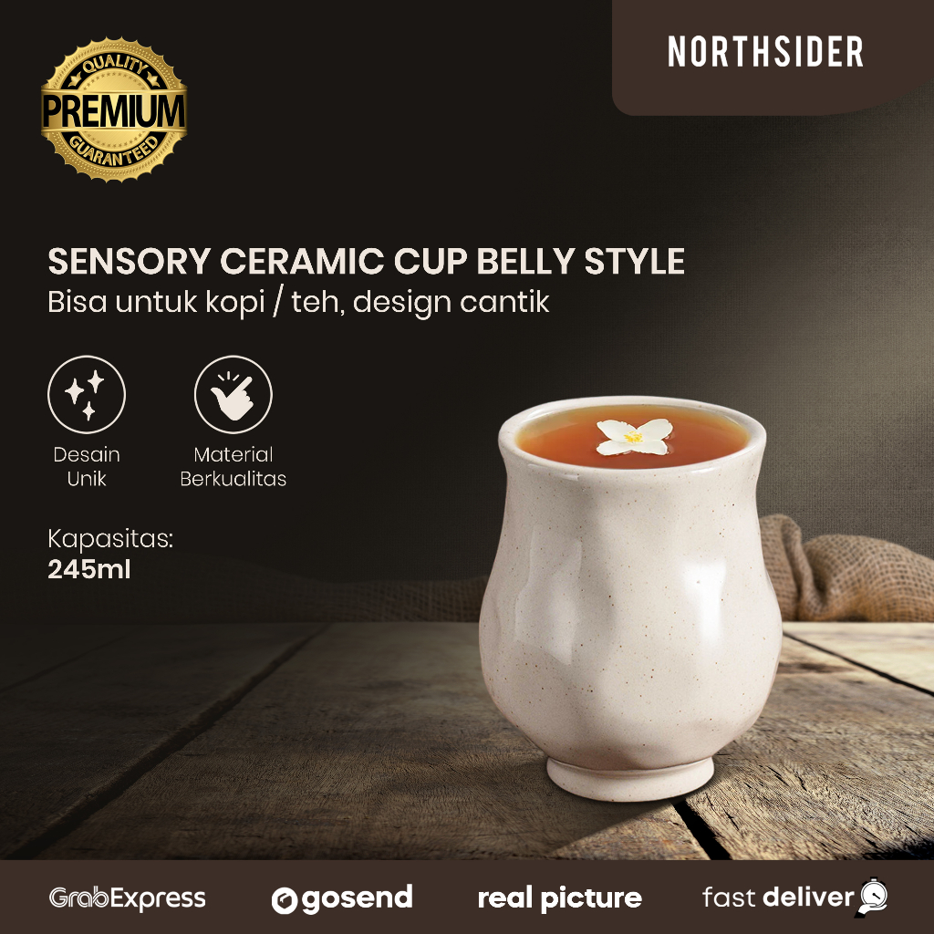 COFFEE SENSORY CUP CANGKIR KOPI KERAMIK 245ml BELLY SERIES