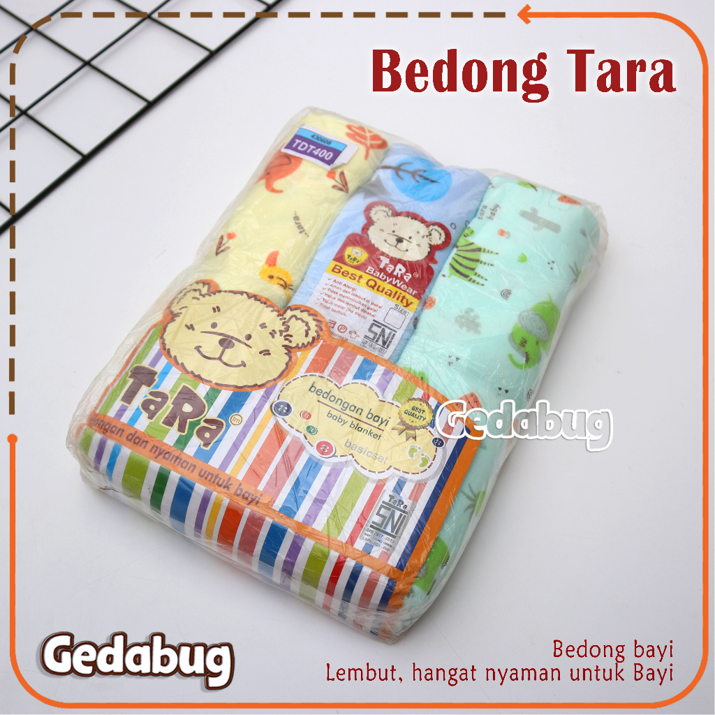 Murah!! Bedong Bayi Tara Putih | Perlengkapan Baby | Gedabug