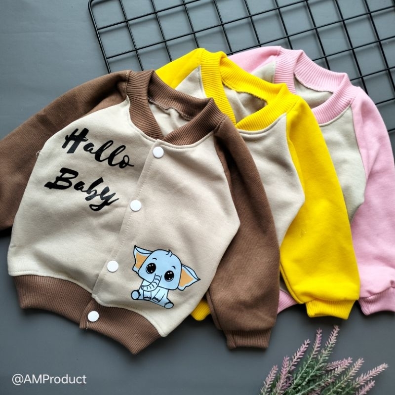 jacket baseball mantel bisbol bayi lucu 2-36 bulan