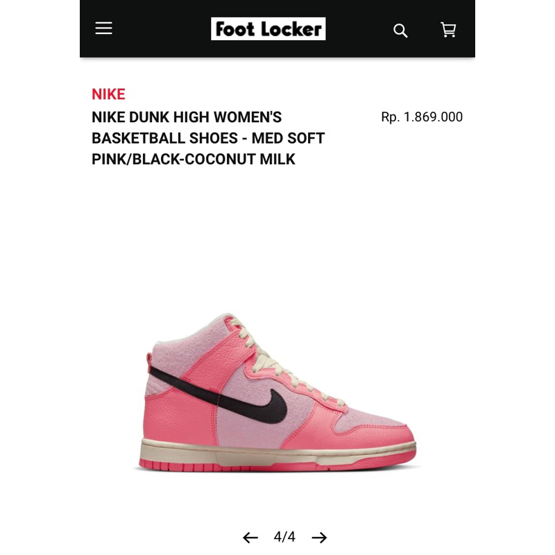 NIKE DUNK HIGH WOMEN'S BASKETBALL SHOES - MED SOFT PINK/BLACK-COCONUT MILK JORDAN