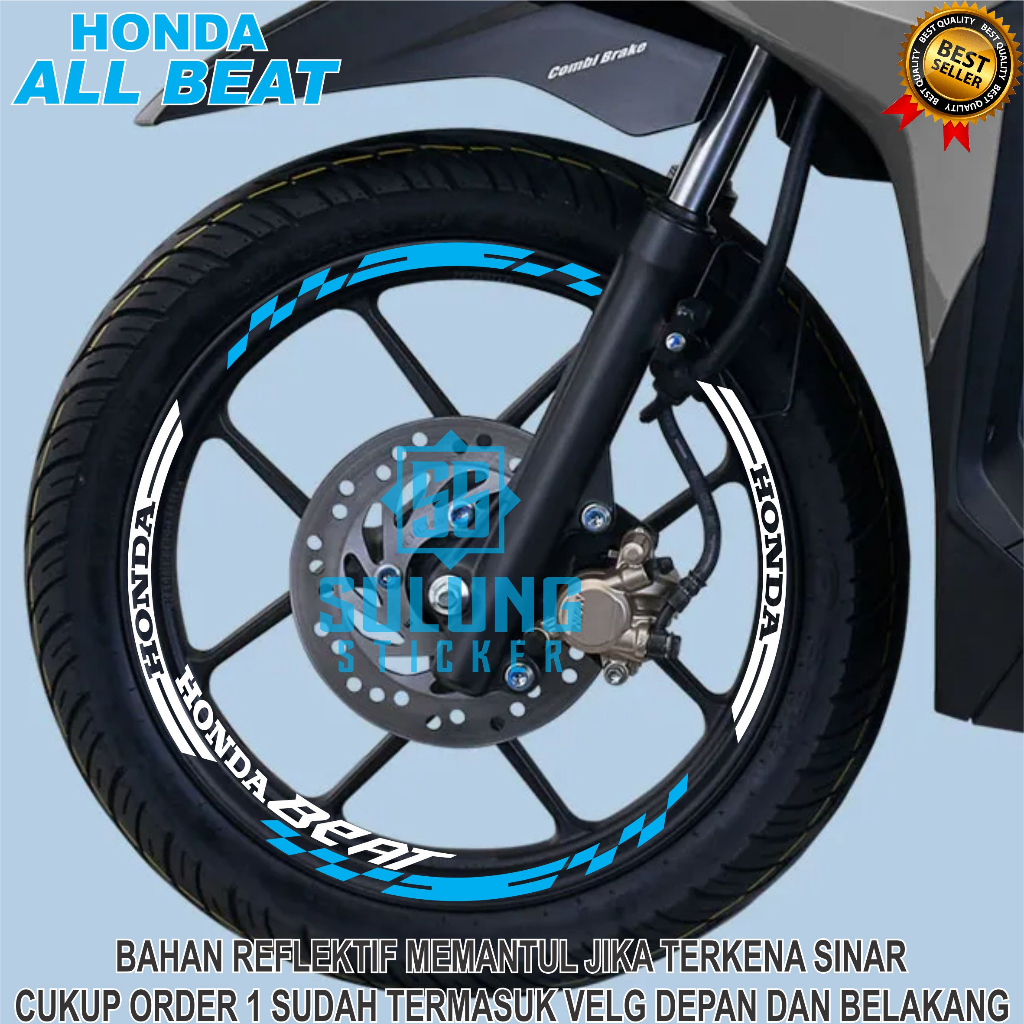 Stiker Variasi Velg Motor Honda All Beat Cutting Sticker Pelk