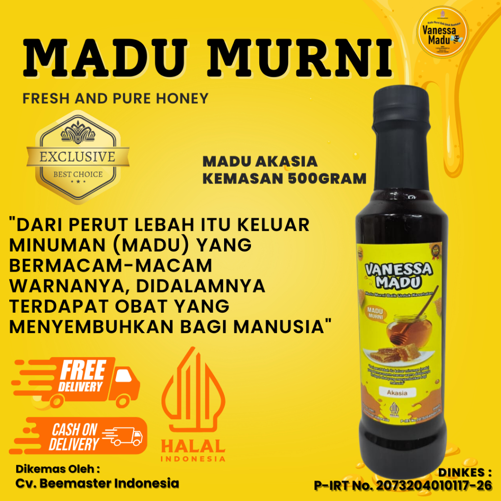 

MADU AKASIA KEMASAN 500Gram 100% ASLI MURNI ORIGINAL