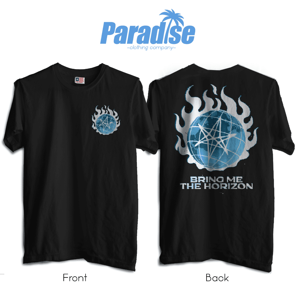 PARADISE Baju Kaos Band BMTH - Bring Me The Horizon Globe
